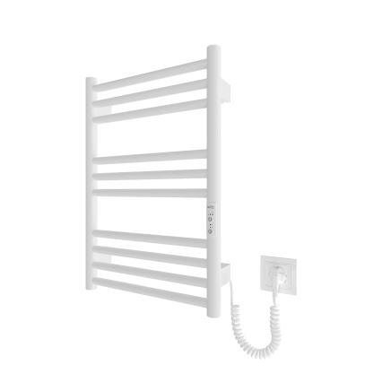 Koupelnový žebříkový radiátor HF GREENWICH 100W/230V 57x43 cm bílá kulatý