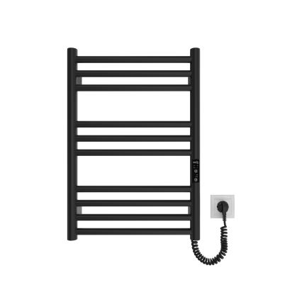 Koupelnový žebříkový radiátor HF GREENWICH 100W/230V 57x43 cm černá pravá kulatý