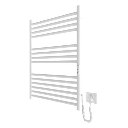 Koupelnový žebříkový radiátor HF GREENWICH 170W/230V 77x53 cm bílá kulatý