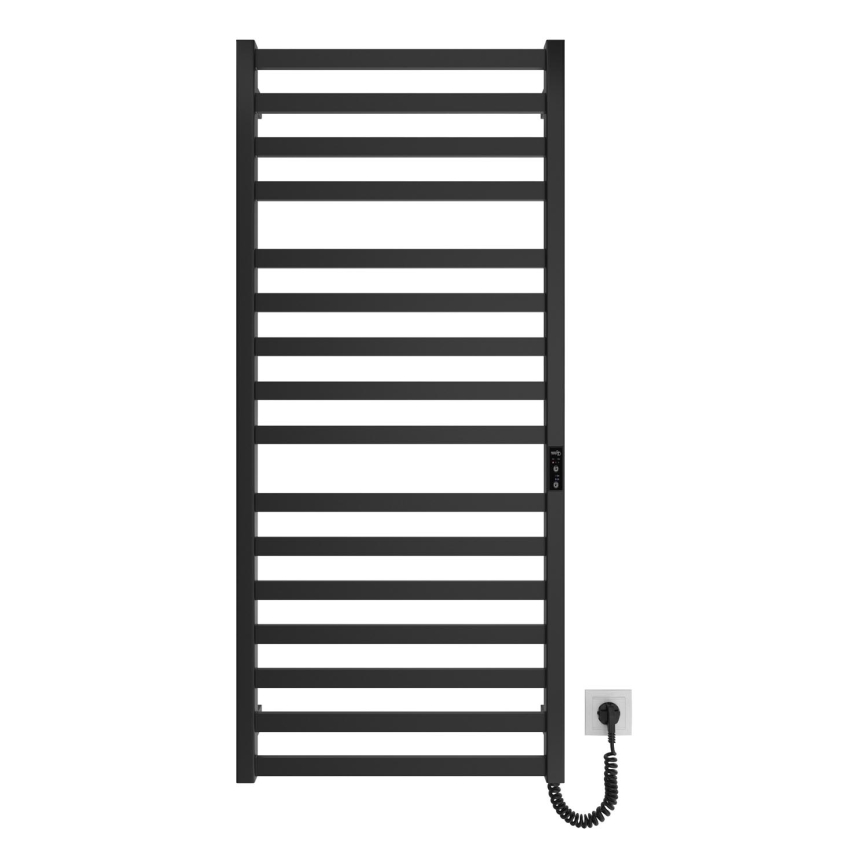 Koupelnový žebříkový radiátor HF OXFORD 255W/230V 117x53 cm černá