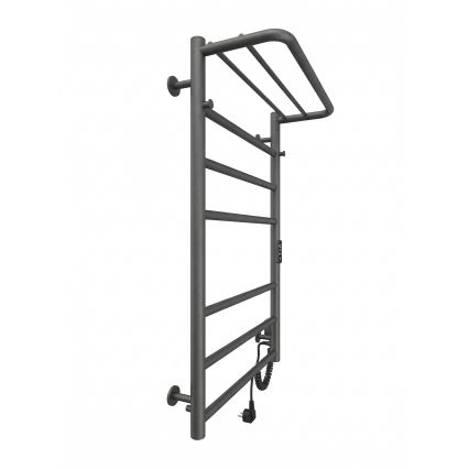 Koupelnový žebříkový radiátor HOME 95W/230V 77x53 cm nerez/antracit pravá