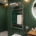 Koupelnový žebříkový radiátor HOME 95W/230V 77x53 cm nerez/chrom pravá