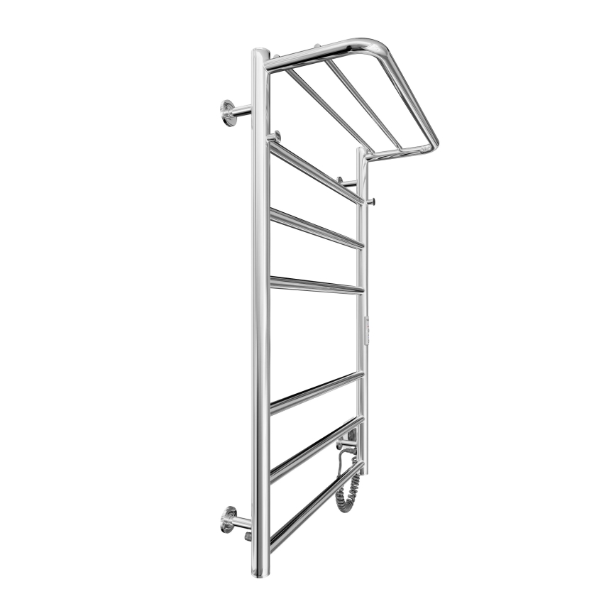 Koupelnový žebříkový radiátor HOME 95W/230V 77x53 cm nerez/chrom pravá