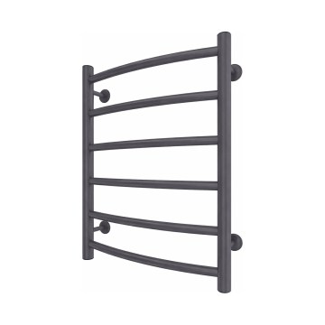 Koupelnový žebříkový radiátor INOX CLASSIC 120W/230V 57x43 cm nerez/antracit