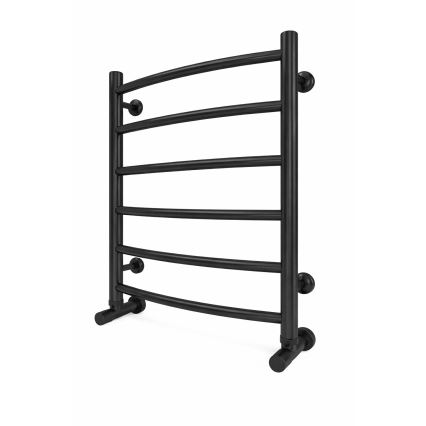 Koupelnový žebříkový radiátor INOX CLASSIC 120W/230V 57x43 cm nerez/černá