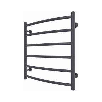 Koupelnový žebříkový radiátor INOX CLASSIC 122W/230V 57x53 cm nerez/antracit