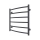 Koupelnový žebříkový radiátor INOX CLASSIC 122W/230V 57x53 cm nerez/antracit