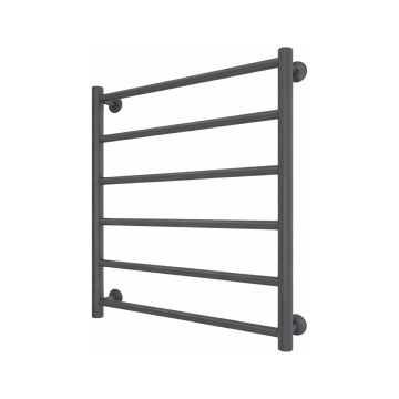 Koupelnový žebříkový radiátor INOX FLAT 122W/230V 57x43 cm nerez/antracit