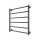 Koupelnový žebříkový radiátor INOX FLAT 122W/230V 57x43 cm nerez/antracit