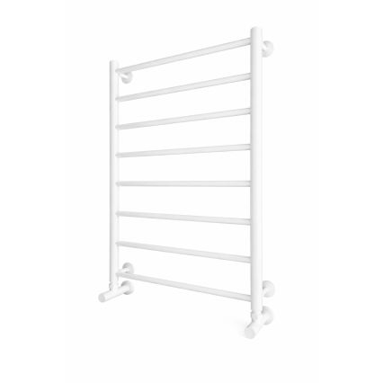 Koupelnový žebříkový radiátor INOX FLAT 163W/230V 77x53 cm nerez/bílá