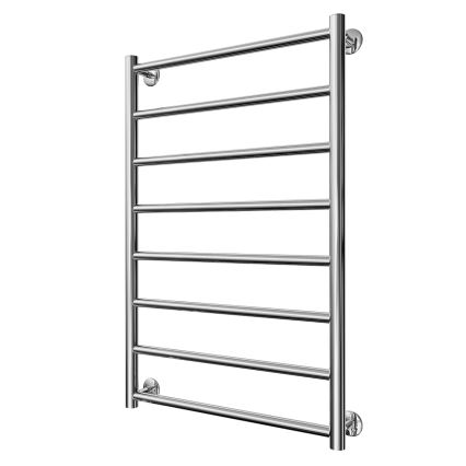 Koupelnový žebříkový radiátor INOX FLAT 163W/230V 77x53 cm nerez/lesklý chrom