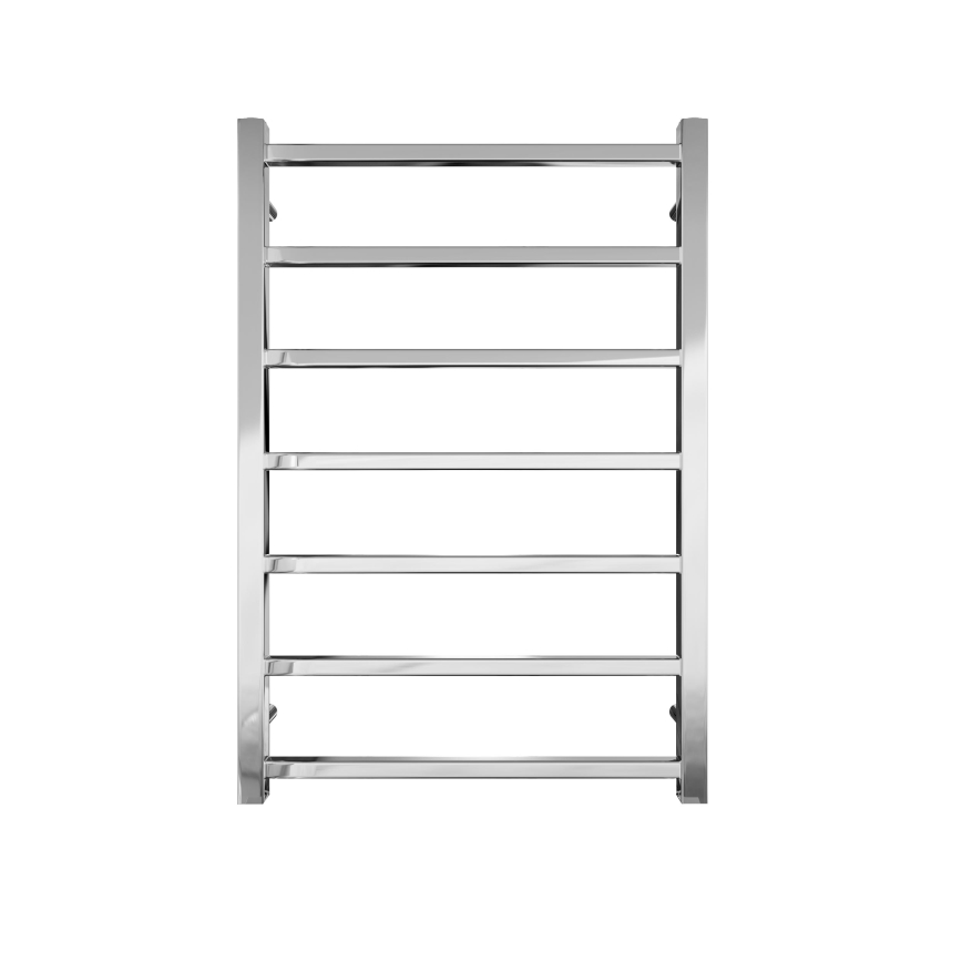 Koupelnový žebříkový radiátor INOX TOKIO 161W/230V 77x53 cm nerez/lesklý chrom