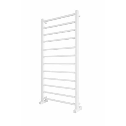 Koupelnový žebříkový radiátor INOX TOKIO 233W/230V 117x53 cm nerez/bílá