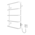 Koupelnový žebříkový radiátor LUX 65W/230V 66x42 cm nerez/bílá pravá