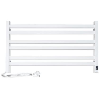 Koupelnový žebříkový radiátor s termostatem AVANGARD 300W/230V 50,6 cm IP44 bílá levá hranatý