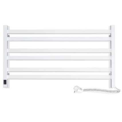 Koupelnový žebříkový radiátor s termostatem AVANGARD 316W/230V 50,6 cm IP44 bílá pravá hranatý