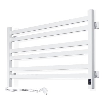 Koupelnový žebříkový radiátor s termostatem AVANGARD 300W/230V 50,6 cm IP44 bílá levá hranatý