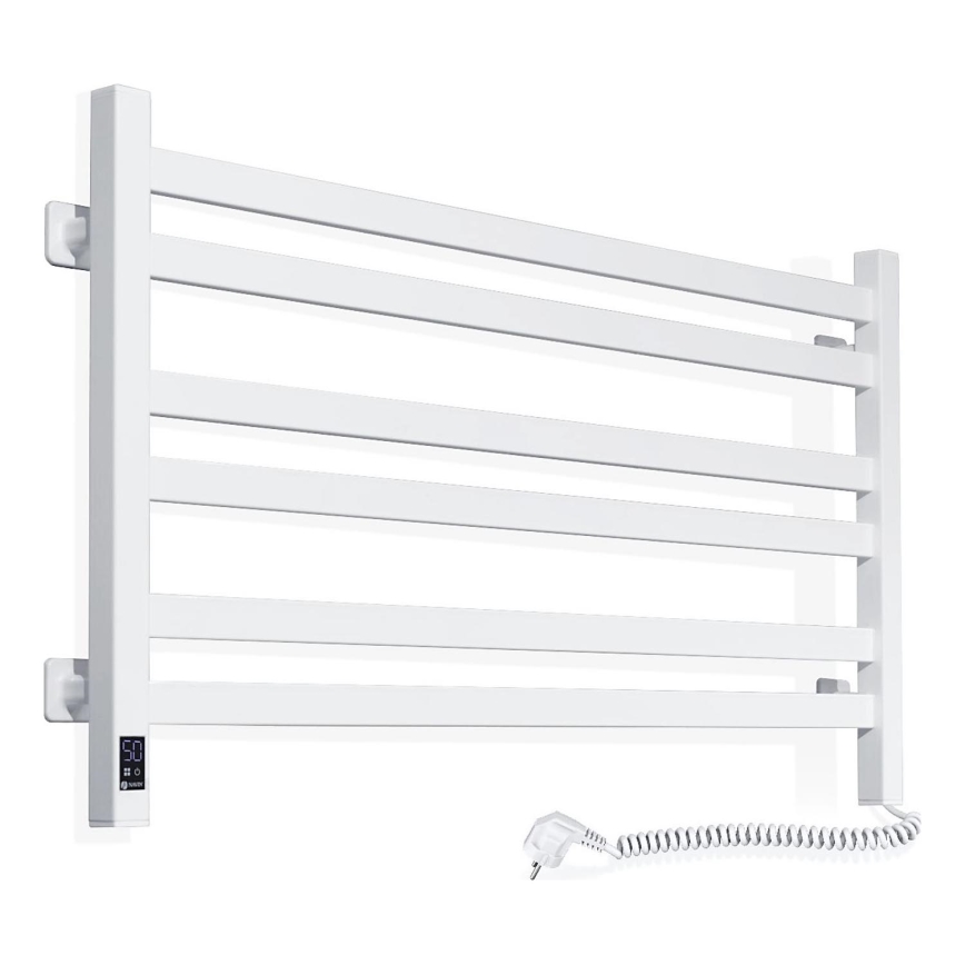Koupelnový žebříkový radiátor s termostatem AVANGARD 316W/230V 50,6 cm IP44 bílá pravá hranatý