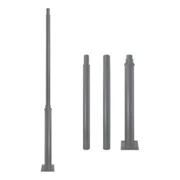 Kovová tyč pro sloup venkovního osvětlení BASE 3 m šedá
