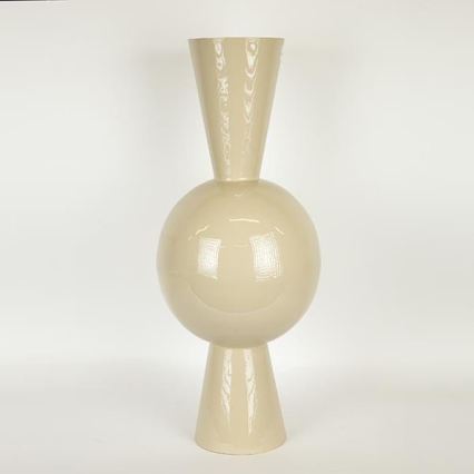 Kovová váza 60x25 cm béžová