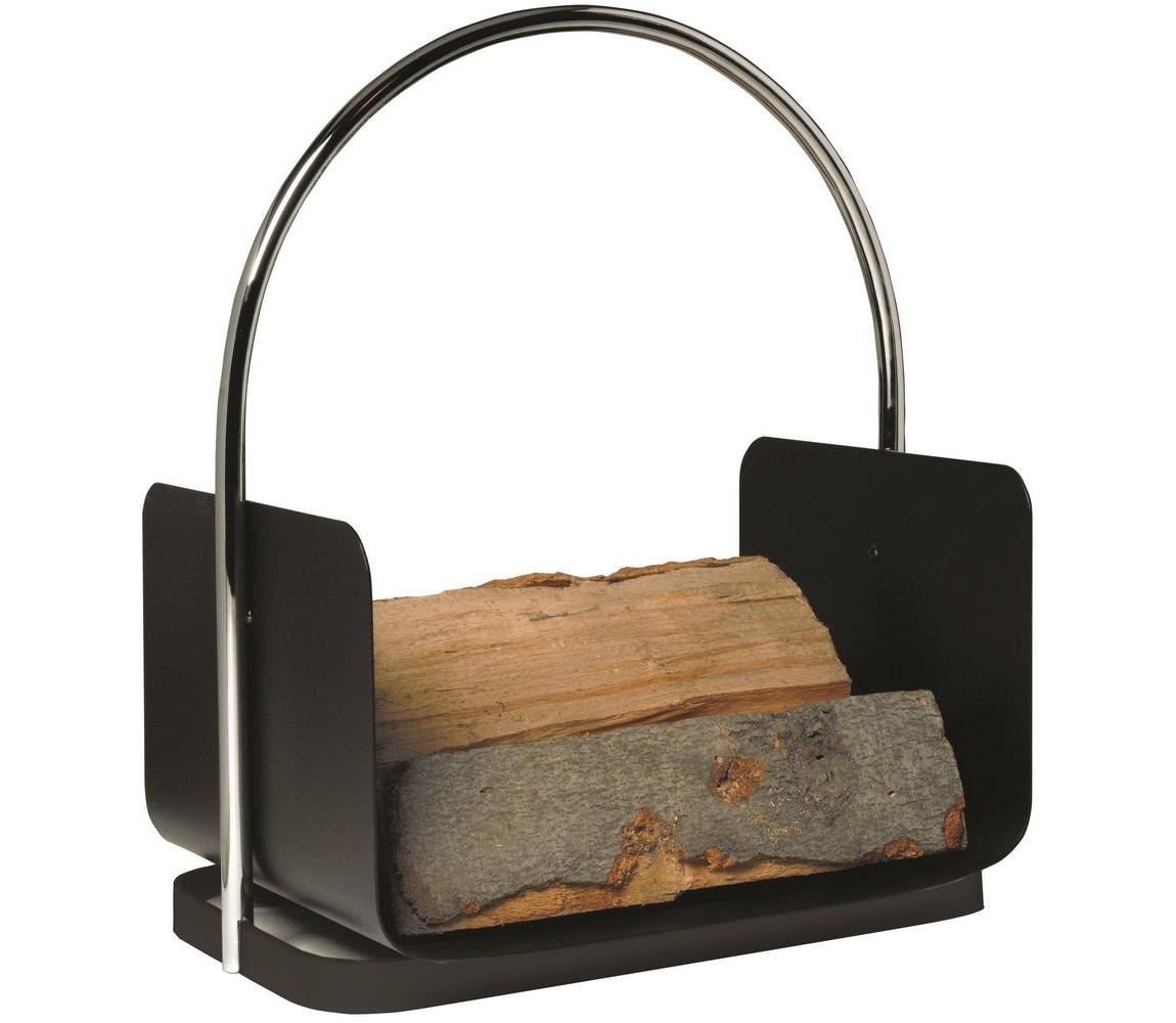 Lienbacher Kovový koš na dřevo s držadlem 50x41 cm antracit 
