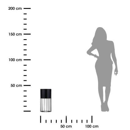 Kovový květináč LOFT 42x20 cm černá