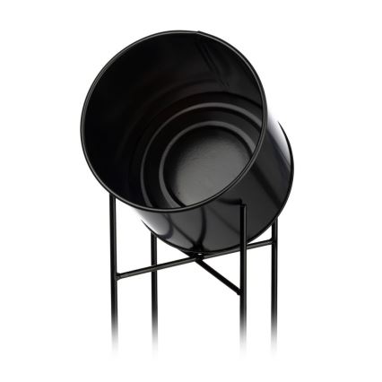 Kovový květináč OSLO 55x21 cm černá