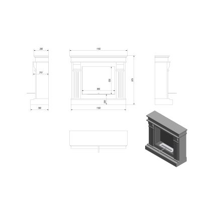 Kratki - BIO krb 97,9x115 cm 3kW bílá