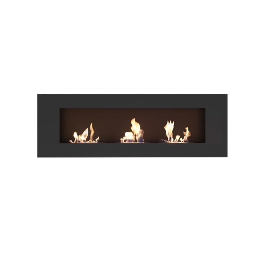 Kratki - Vestavěný BIO krb 40x120 cm 3x1,1kW černá