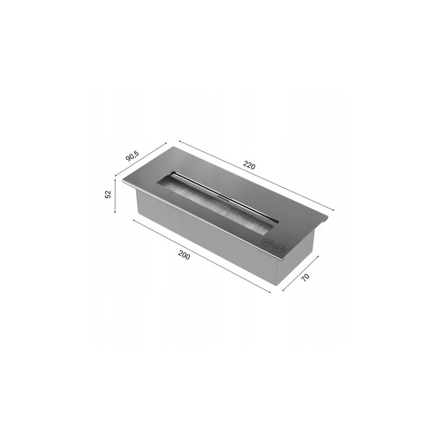 Kratki - Vestavěný BIO krb 40x120 cm 3x1,1kW černá