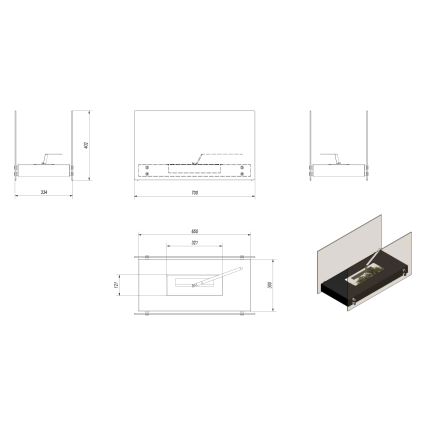 Kratki - BIO krb 40,2x70 cm 2kW bílá