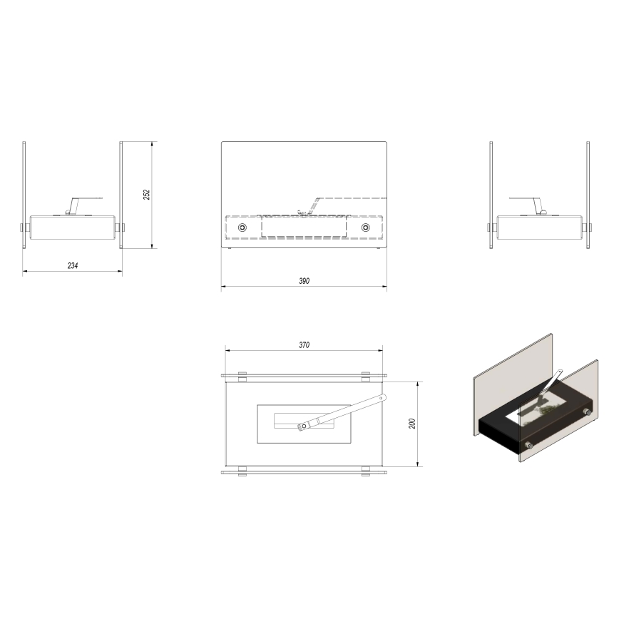 Kratki - BIO krb 25,2x39cm 1kW bílá