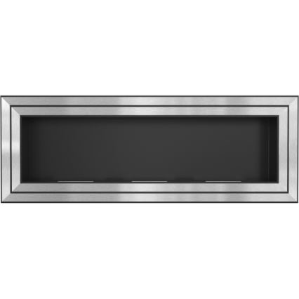 Kratki - Vestavěný BIO krb 65x180 cm 3x2,5kW lesklý chrom