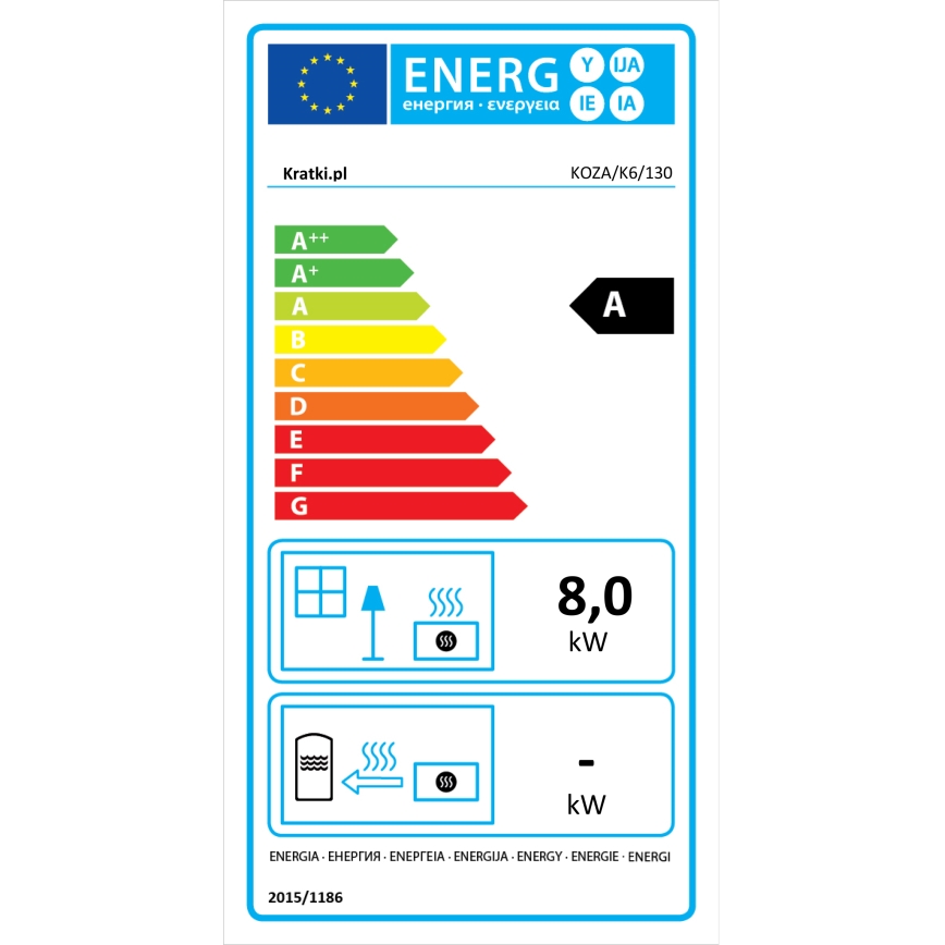 Kratki - Krbová litinová kamna 8kW 130mm