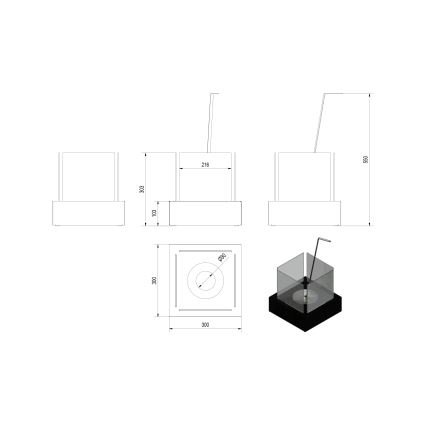 Kratki - BIO krb 30,3x30 cm 1kW bílá