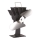 Krbový ventilátor 19,3x20,5 cm antracit/lesklý chrom