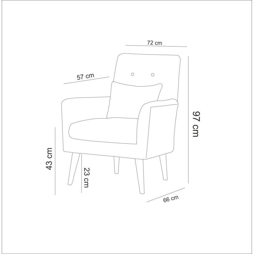 Křeslo NIMO krémová