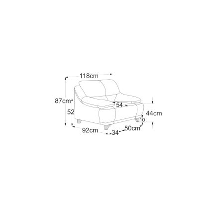 Křeslo RIMINI hnědá