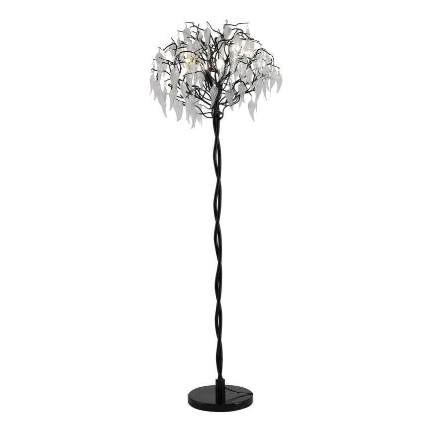 Křišťálová stojací lampa 5xG9/40W/230V černá