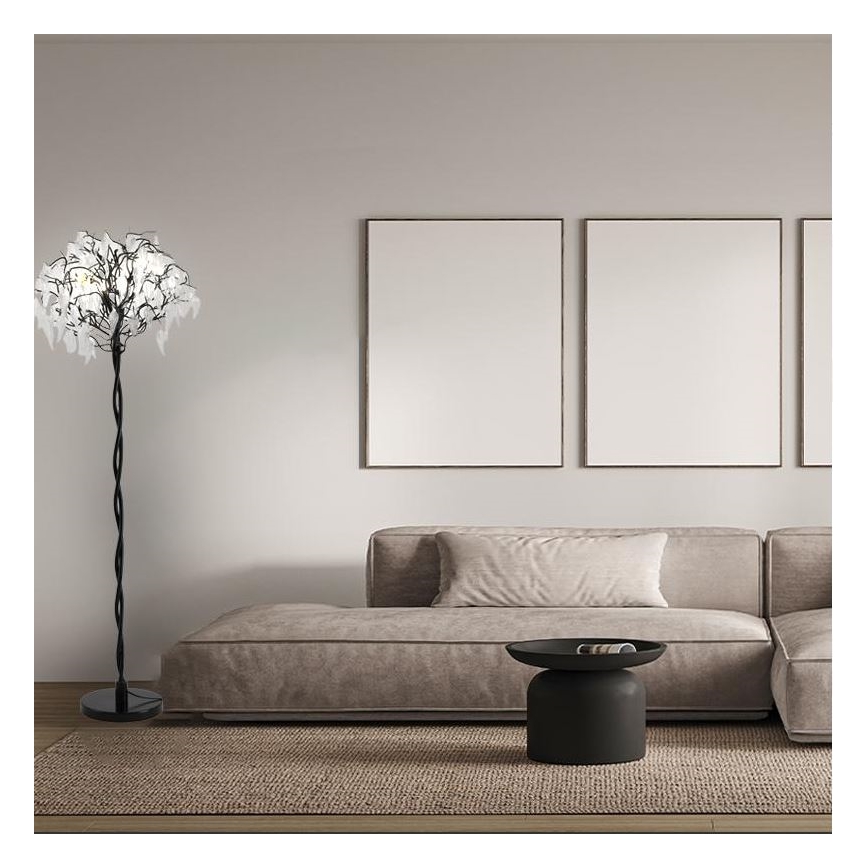 Křišťálová stojací lampa 5xG9/40W/230V černá