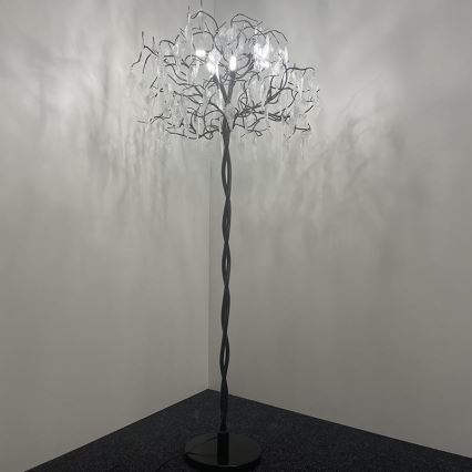 Křišťálová stojací lampa 5xG9/40W/230V černá