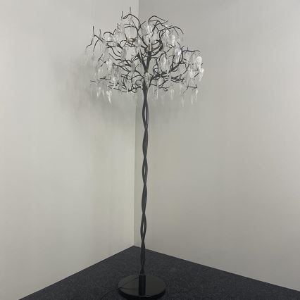 Křišťálová stojací lampa 5xG9/40W/230V černá