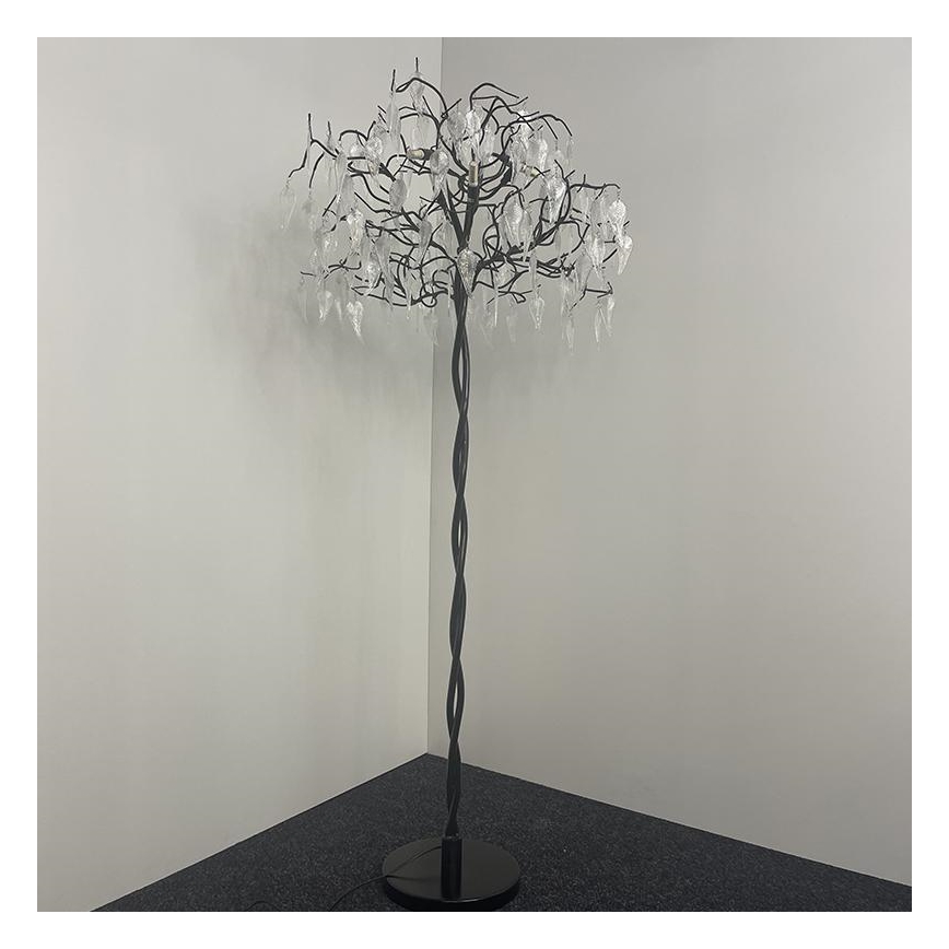 Křišťálová stojací lampa 5xG9/40W/230V černá