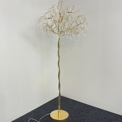 Křišťálová stojací lampa 5xG9/40W/230V zlatá