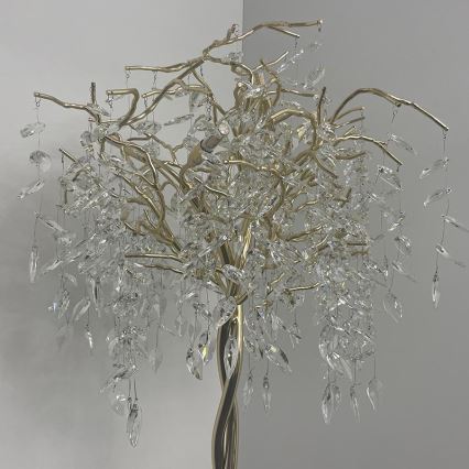 Křišťálová stojací lampa 5xG9/40W/230V zlatá