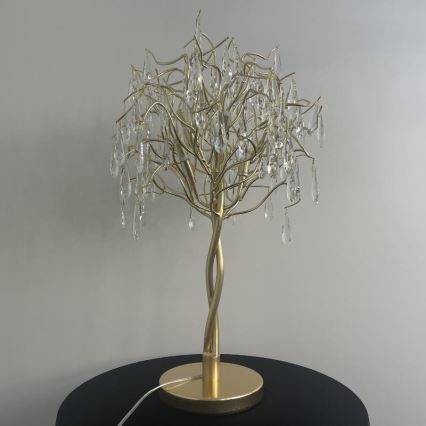 Křišťálová stolní lampa 5xG9/40W/230V zlatá