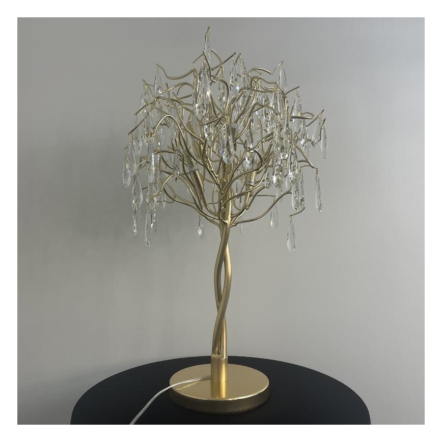 Křišťálová stolní lampa 5xG9/40W/230V zlatá