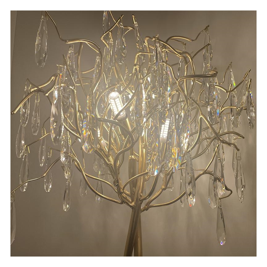 Křišťálová stolní lampa 5xG9/40W/230V zlatá