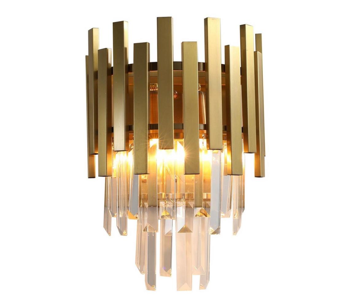 Milagro Křišťálové nástěnné svítidlo ASPEN GOLD 2xE14/40W/230V MI1077