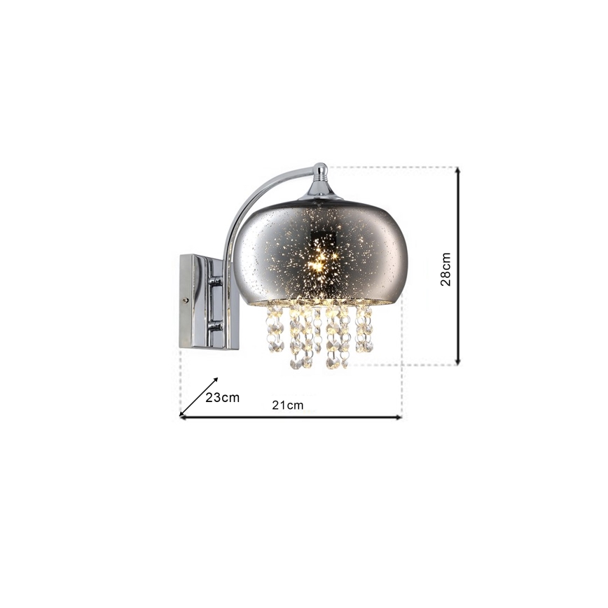 Křišťálové nástěnné svítidlo STARLIGHT 1xE14/40W/230V
